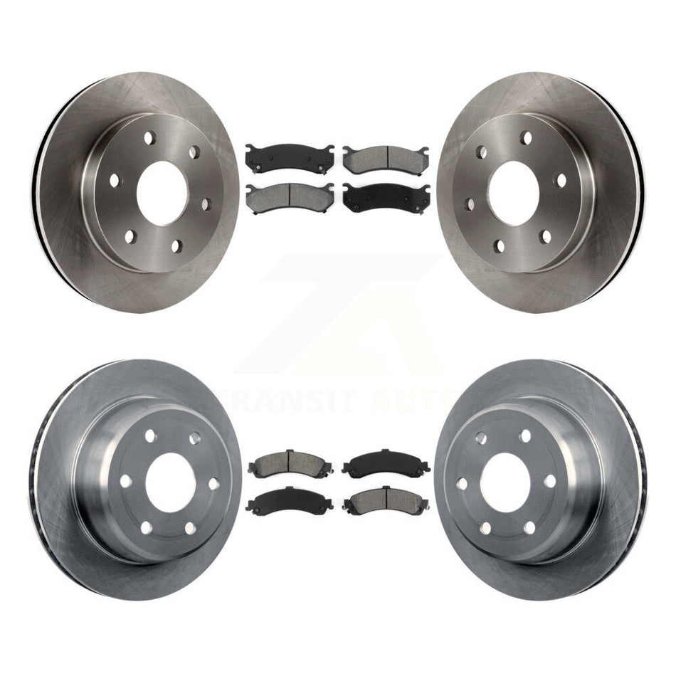 Front Rear Disc Brake Rotors And Semi-Metallic Pads Kit For Chevrolet Silverado 1500 GMC Tahoe Sierra Suburban Yukon Avalanche XL Cadillac Escalade ESV EXT K8S-100764