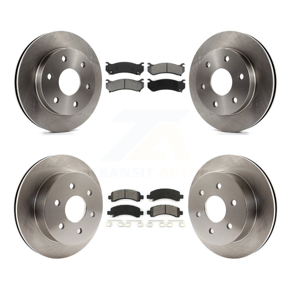 Front Rear Disc Brake Rotors And Semi-Metallic Pads Kit For 2003-2005 Chevrolet Express 2500 GMC Savana K8S-100766