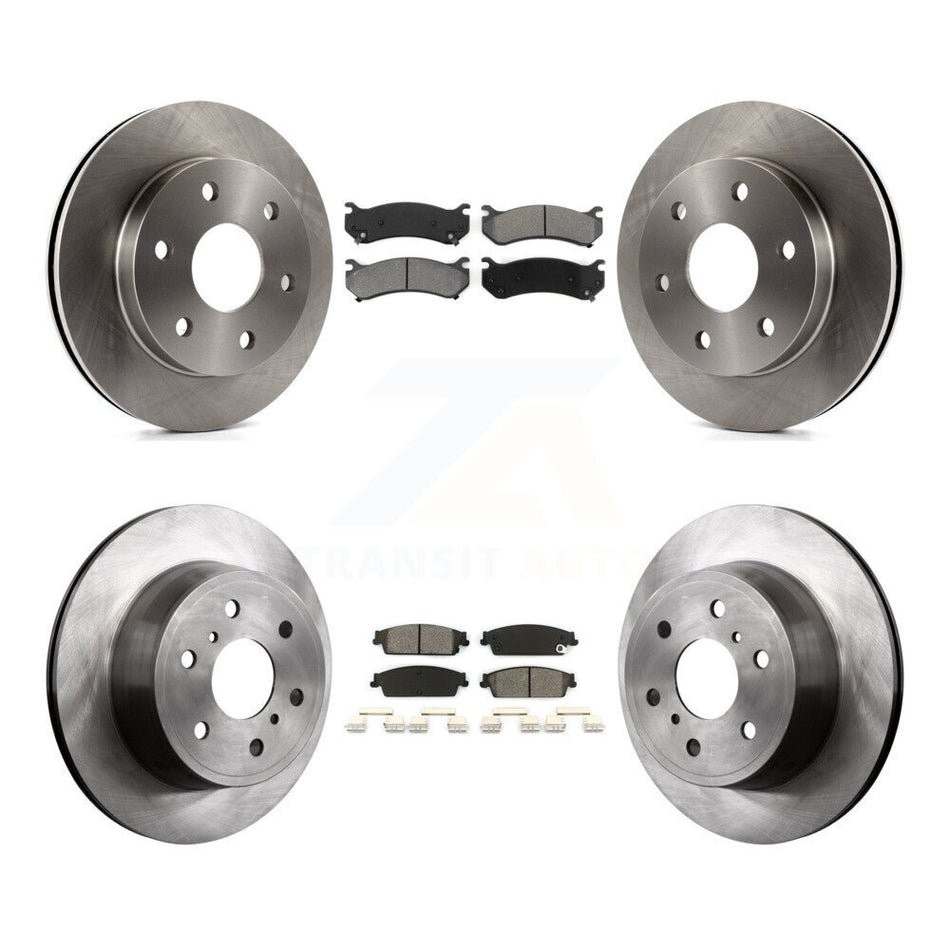 Front Rear Disc Brake Rotors And Semi-Metallic Pads Kit For 2007 Chevrolet Silverado 1500 rear brakes K8S-100767