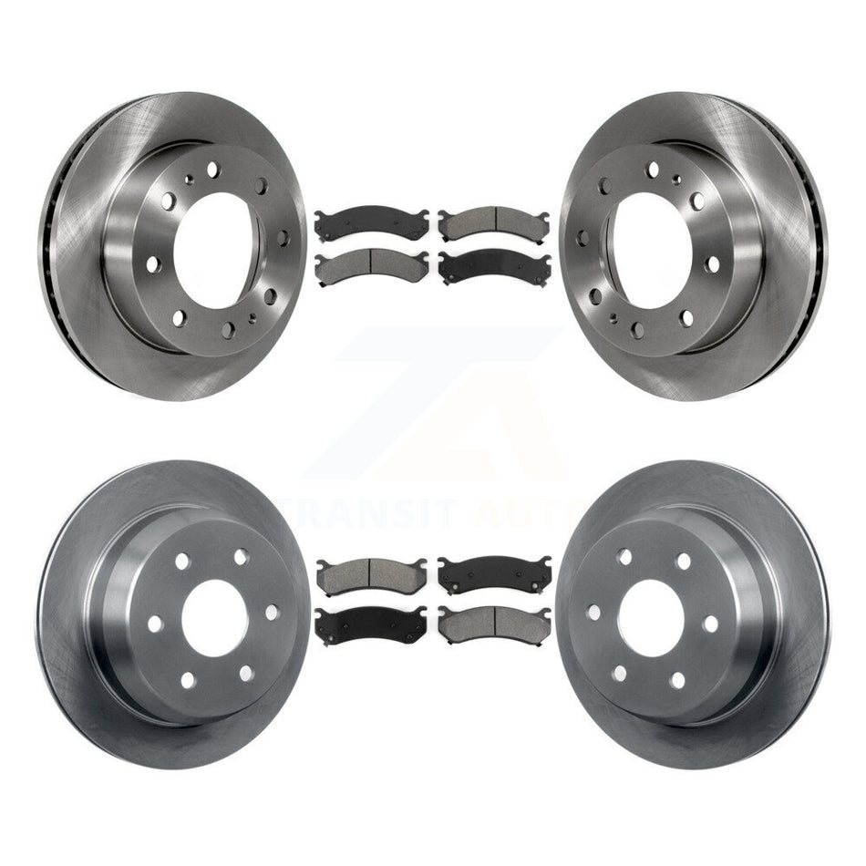 Front Rear Disc Brake Rotors And Semi-Metallic Pads Kit For 2003-2003 Chevrolet Silverado 2500 HD Suburban GMC Sierra K8S-100768