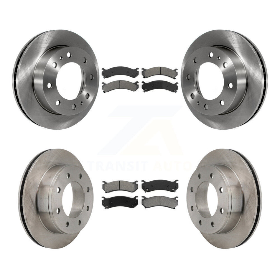 Front Rear Disc Brake Rotors And Semi-Metallic Pads Kit For Chevrolet Silverado 2500 HD GMC Sierra Hummer H2 1500 Suburban Yukon XL Avalanche Classic K8S-100771
