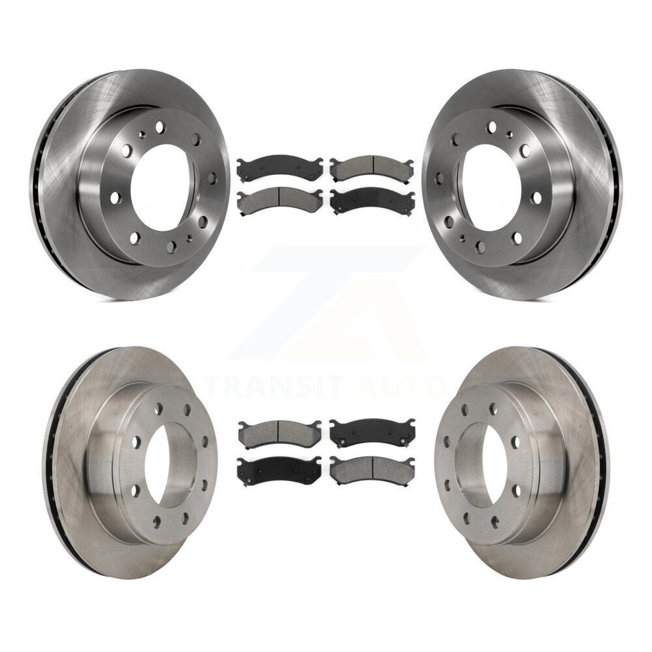 Front Rear Disc Brake Rotors And Semi-Metallic Pads Kit For Chevrolet Silverado 2500 HD GMC Sierra Hummer H2 1500 Suburban Yukon XL Avalanche Classic K8S-100771