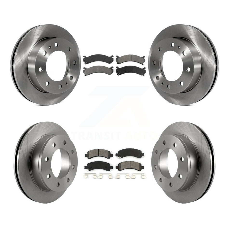 Front Rear Disc Brake Rotors And Semi-Metallic Pads Kit For Chevrolet Express 2500 GMC Savana K8S-100774
