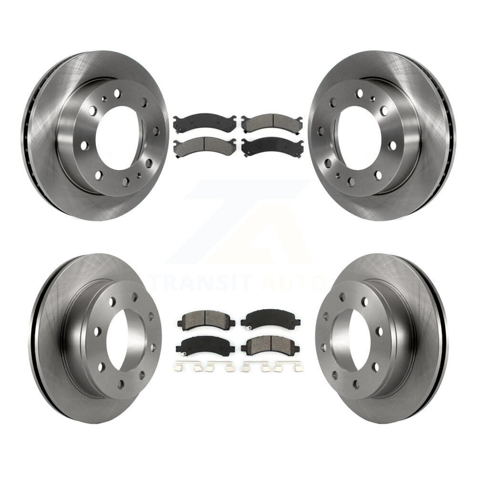 Front Rear Disc Brake Rotors And Semi-Metallic Pads Kit For Chevrolet Express 2500 GMC Savana K8S-100774