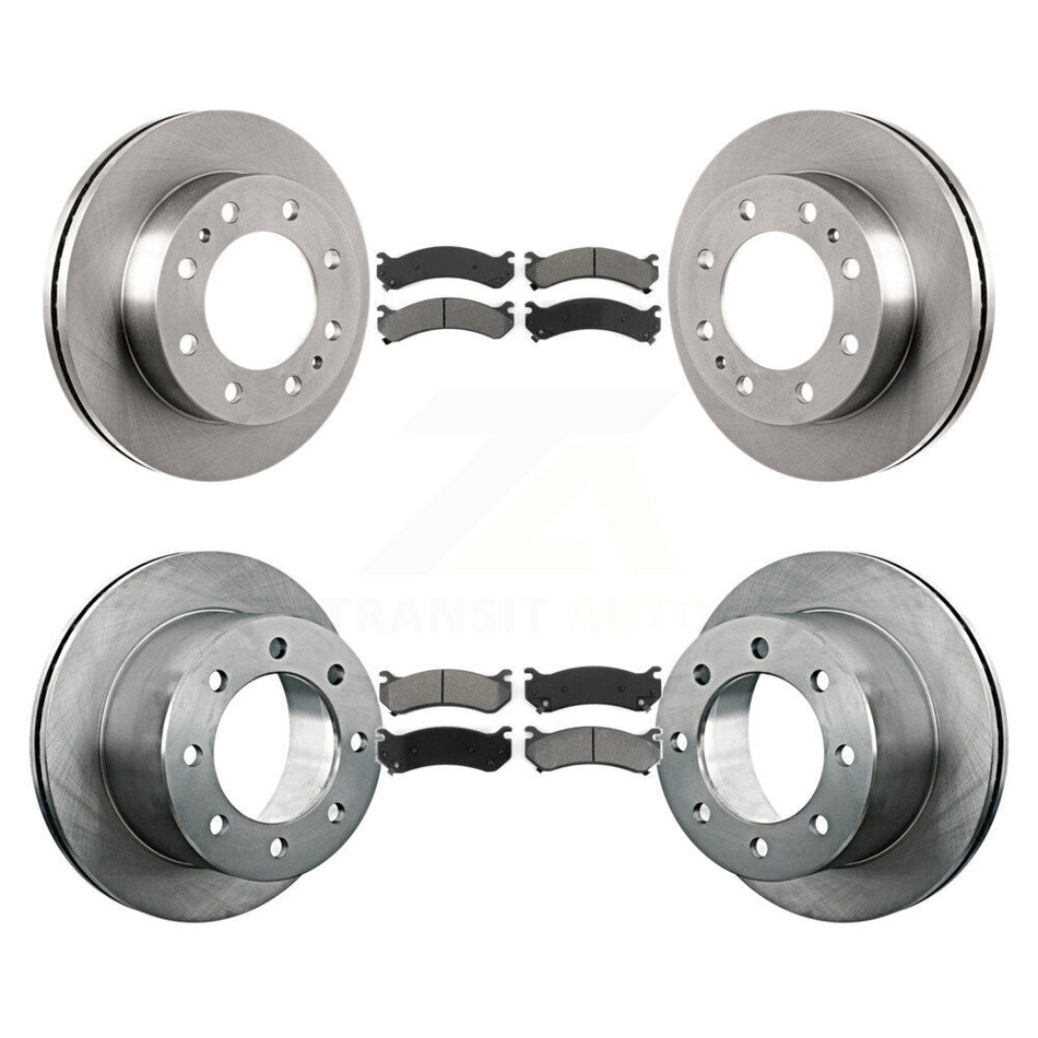 Front Rear Disc Brake Rotors And Semi-Metallic Pads Kit For 2007 GMC Sierra 3500 Classic With 12000 Lb GVW K8S-100776