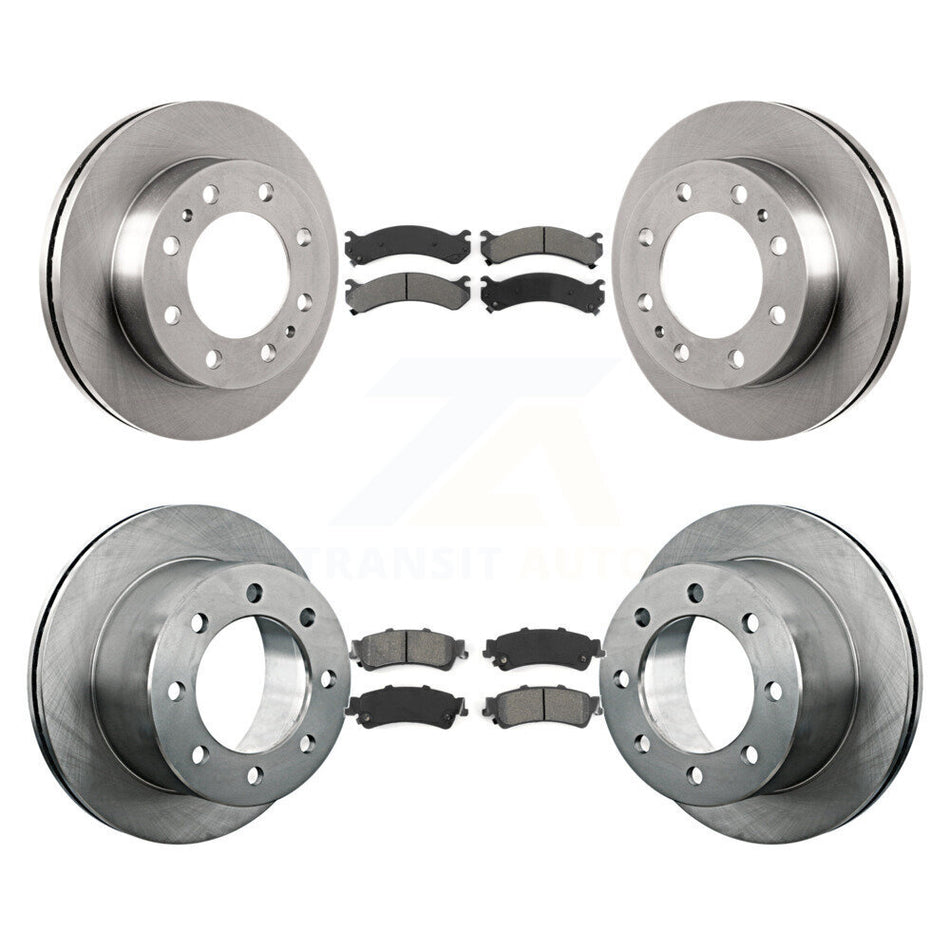 Front Rear Disc Brake Rotors And Semi-Metallic Pads Kit For 2001-2001 Chevrolet Silverado 3500 GMC Sierra K8S-100777