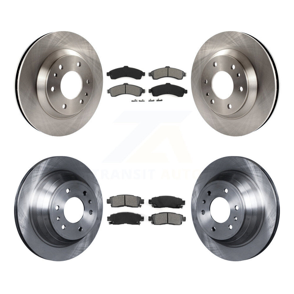Front Rear Disc Brake Rotors And Semi-Metallic Pads Kit For Chevrolet Trailblazer GMC Envoy Buick Rainier Oldsmobile Bravada Isuzu Ascender K8S-100779