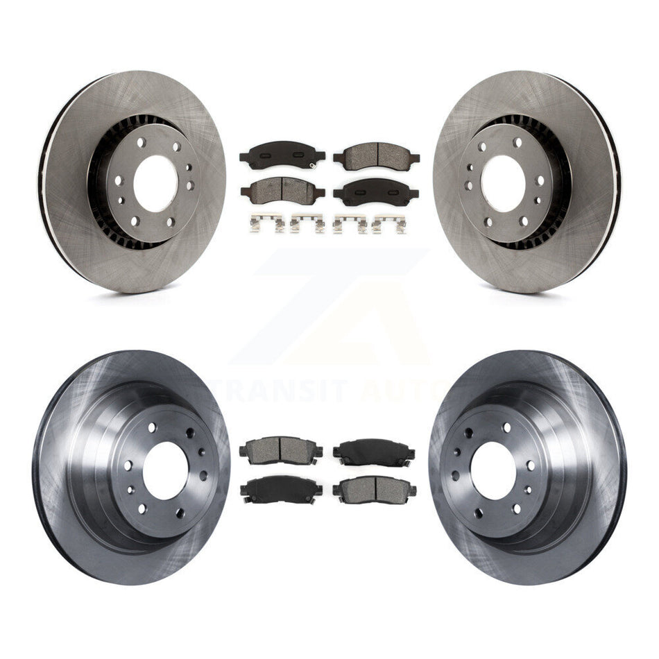 Front Rear Disc Brake Rotors And Semi-Metallic Pads Kit For Chevrolet Trailblazer GMC Envoy EXT XL Buick Rainier Saab 9-7x Isuzu Ascender SSR K8S-100780
