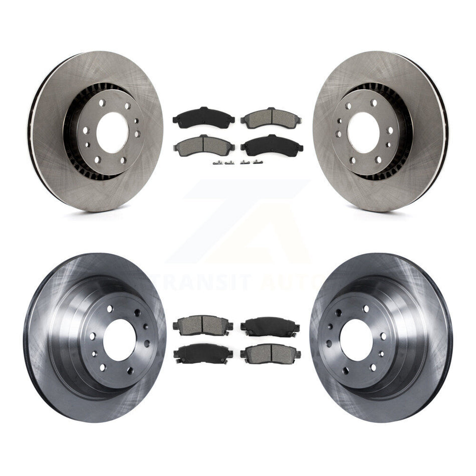 Front Rear Disc Brake Rotors And Semi-Metallic Pads Kit For Chevrolet Trailblazer GMC EXT Envoy XL Buick Rainier XUV SSR Isuzu Ascender Saab 9-7x K8S-100781