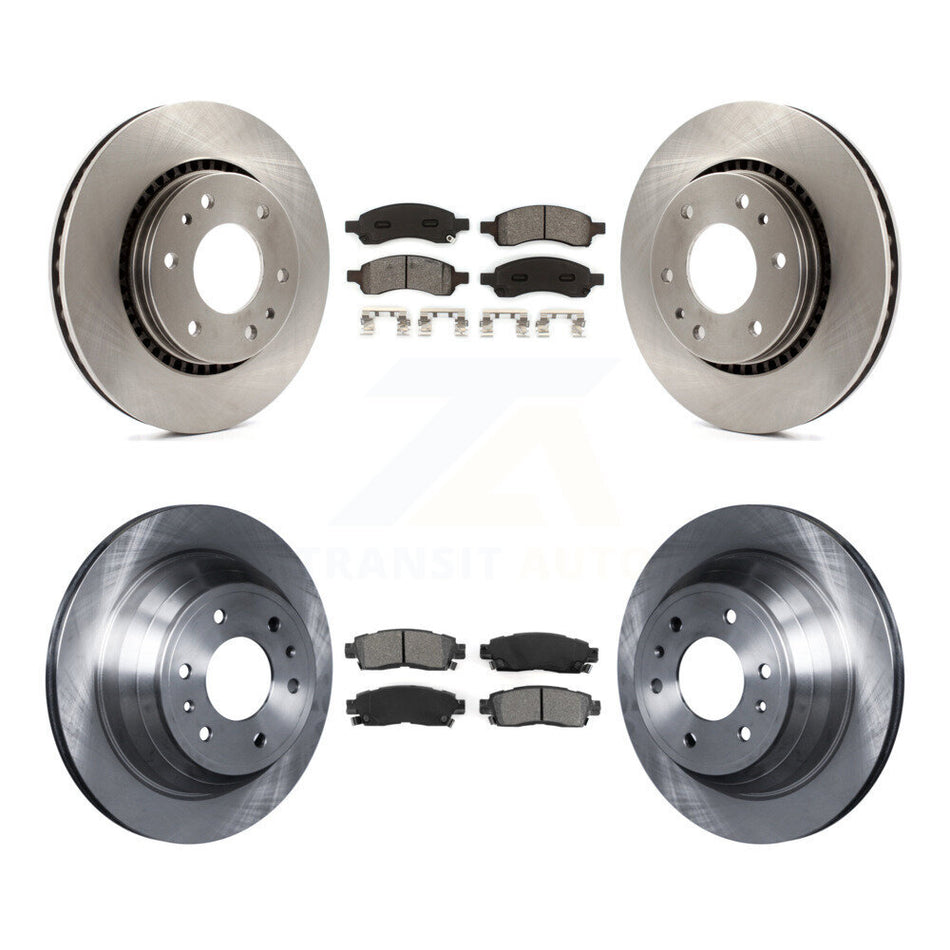 Front Rear Disc Brake Rotors And Semi-Metallic Pads Kit For Chevrolet Trailblazer GMC Envoy Buick Rainier Isuzu Ascender K8S-100808