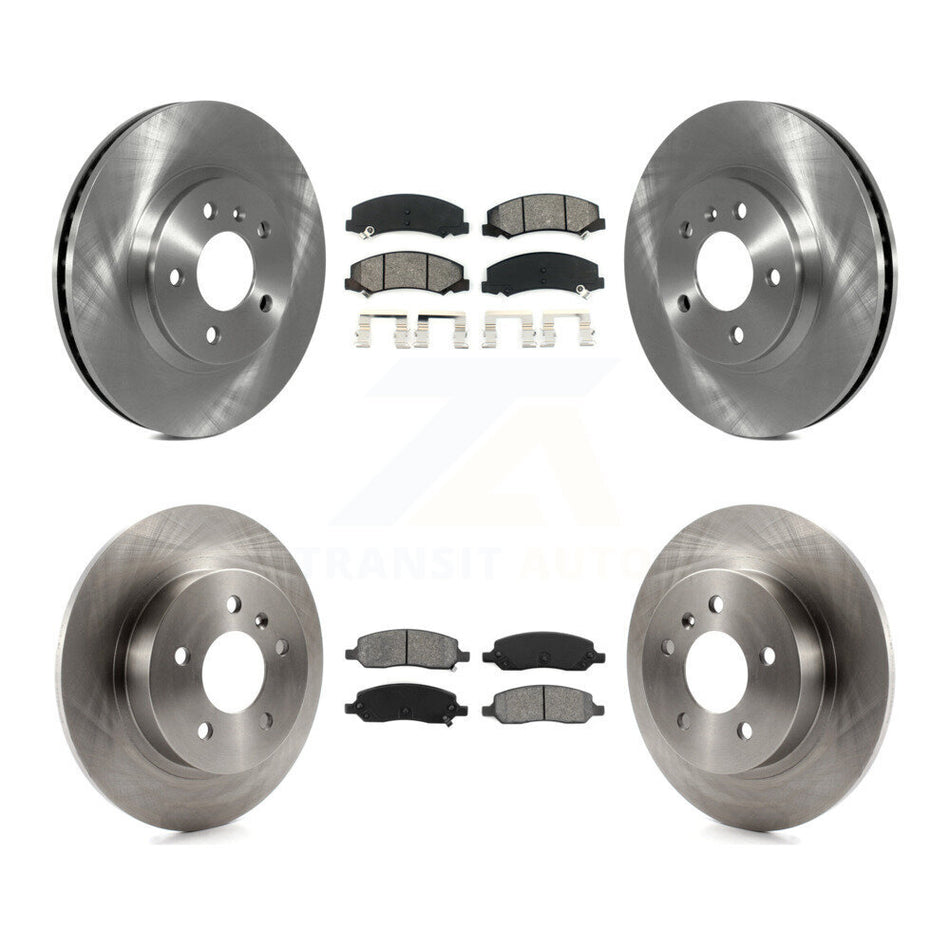 Front Rear Disc Brake Rotors And Semi-Metallic Pads Kit For Buick Lucerne K8S-100814