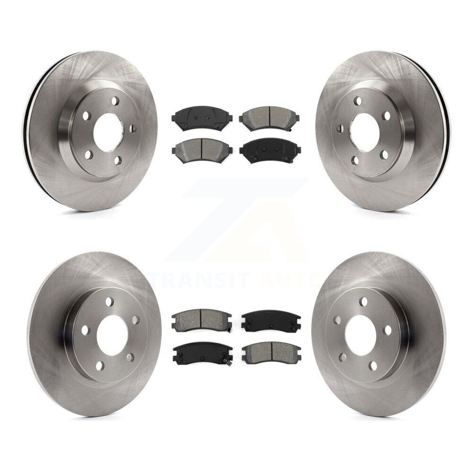Front Rear Disc Brake Rotors And Semi-Metallic Pads Kit For 2005-2005 Cadillac DeVille Buick Park Avenue K8S-100820