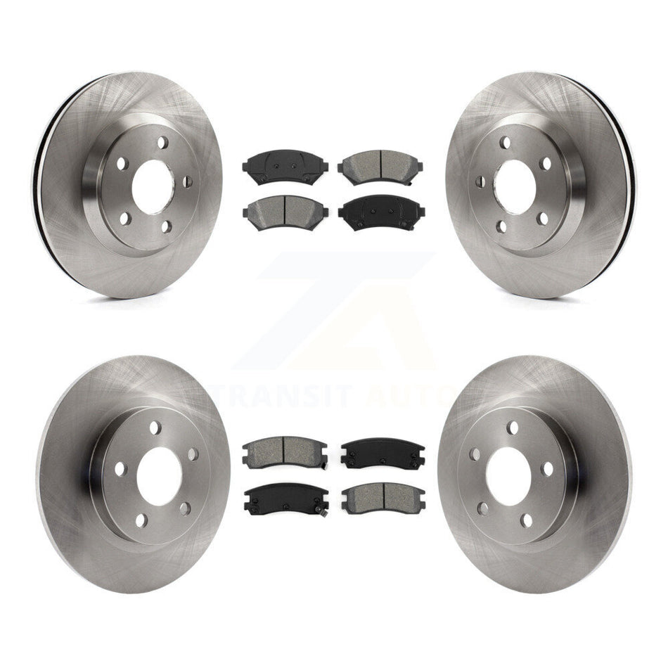 Front Rear Disc Brake Rotors And Semi-Metallic Pads Kit For 2005-2005 Cadillac DeVille Buick Park Avenue K8S-100820