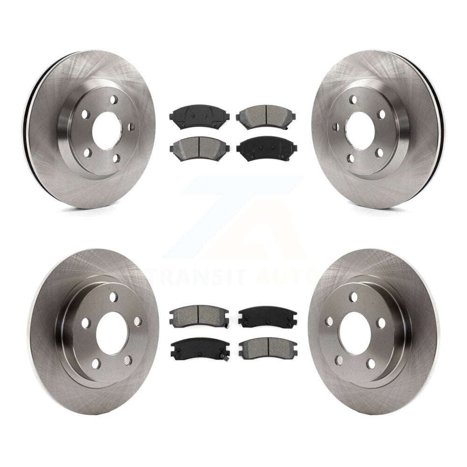 Front Rear Disc Brake Rotors And Semi-Metallic Pads Kit For 2005-2005 Buick LeSabre Pontiac Bonneville Park Avenue K8S-100821