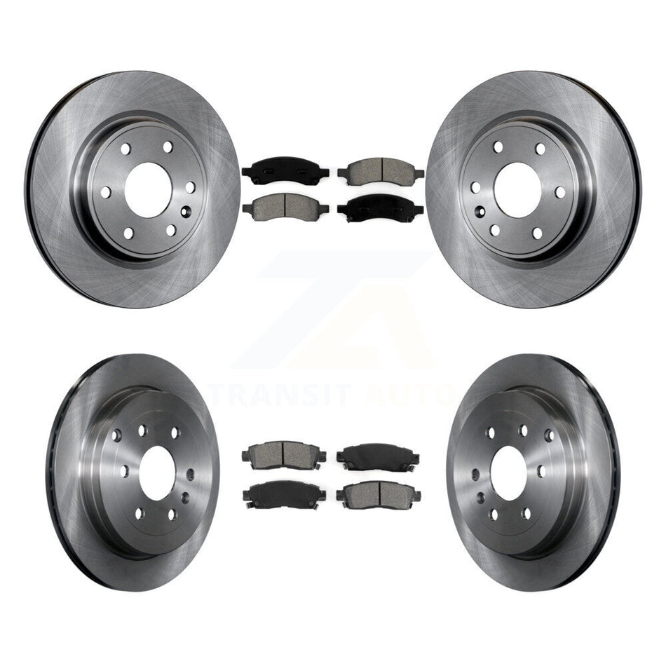 Front Rear Disc Brake Rotors And Semi-Metallic Pads Kit For Chevrolet Traverse GMC Acadia Buick Enclave Saturn Outlook Limited K8S-100822