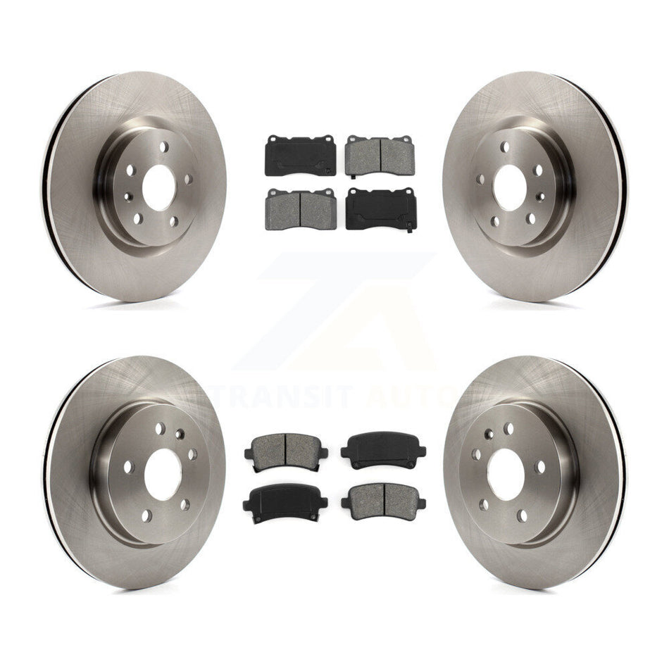 Front Rear Disc Brake Rotors And Semi-Metallic Pads Kit For Cadillac XTS K8S-100824