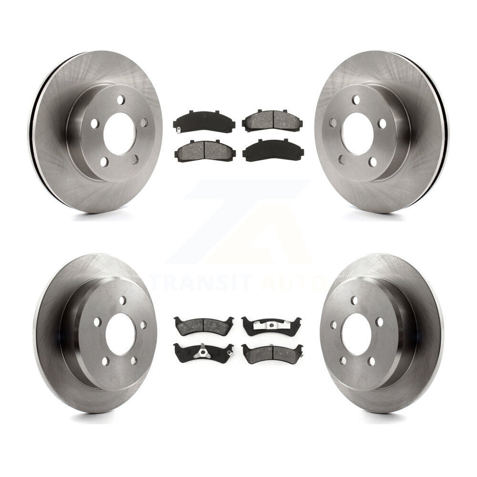 Front Rear Disc Brake Rotors And Semi-Metallic Pads Kit For Ford Ranger Explorer Mercury Mountaineer K8S-100857