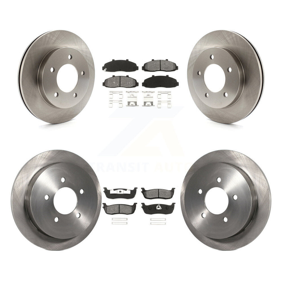 Front Rear Disc Brake Rotors And Semi-Metallic Pads Kit For Ford F-150 Heritage 4WD K8S-100859