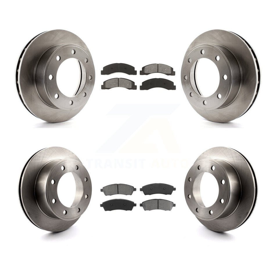 Front Rear Disc Brake Rotors And Semi-Metallic Pads Kit For Ford F-250 Super Duty Excursion 4WD K8S-100866