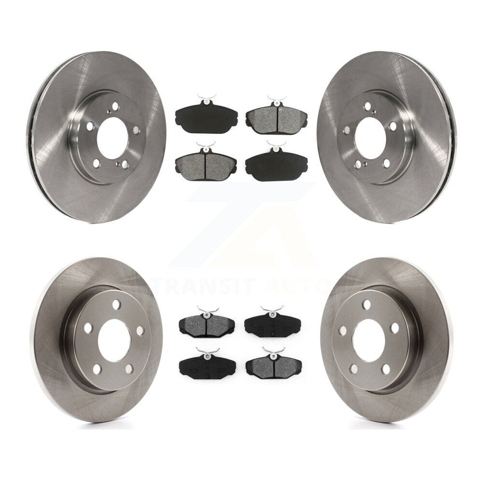 Front Rear Disc Brake Rotors And Semi-Metallic Pads Kit For 2001-2002 Ford Taurus rear brakes With Police or Taxi Package K8S-100868