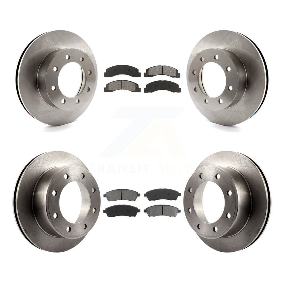 Front Rear Disc Brake Rotors And Semi-Metallic Pads Kit For Ford F-250 Super Duty K8S-100874
