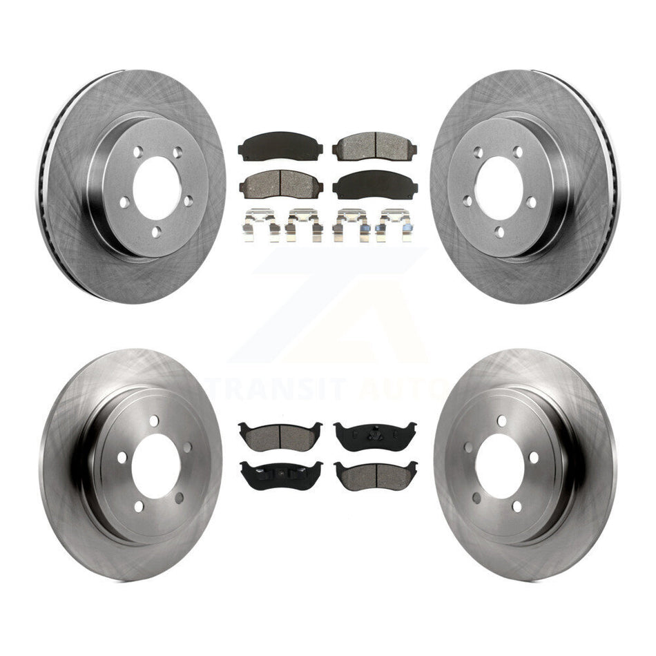 Front Rear Disc Brake Rotors And Semi-Metallic Pads Kit For Ford Explorer Mercury Mountaineer K8S-100877