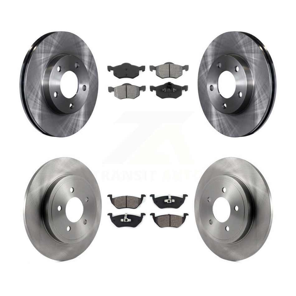 Front Rear Disc Brake Rotors And Semi-Metallic Pads Kit For Mazda Tribute Mercury Mariner K8S-100878