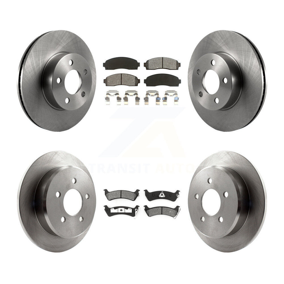 Front Rear Disc Brake Rotors And Semi-Metallic Pads Kit For Ford Explorer Sport Trac 4WD K8S-100879