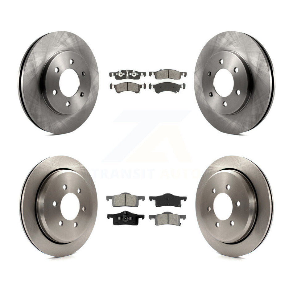Front Rear Disc Brake Rotors And Semi-Metallic Pads Kit For Ford Expedition Lincoln Navigator K8S-100883