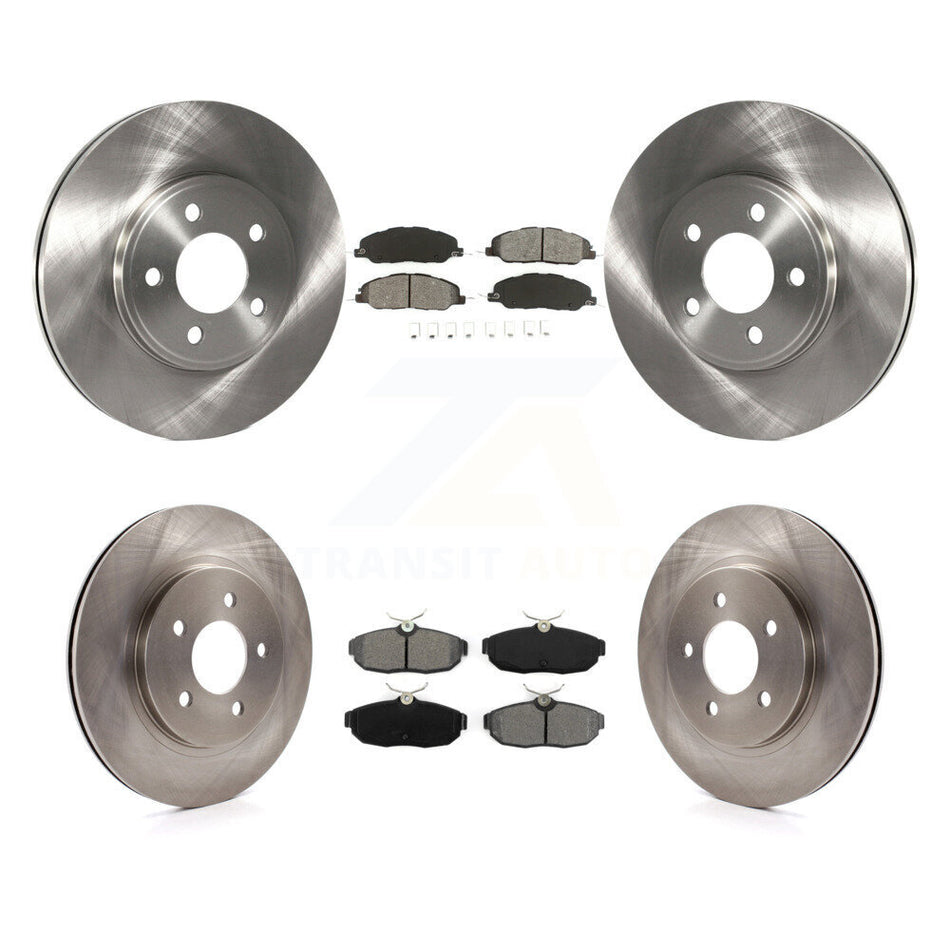 Front Rear Disc Brake Rotors And Semi-Metallic Pads Kit For 2009 Ford Mustang Bullitt K8S-100884