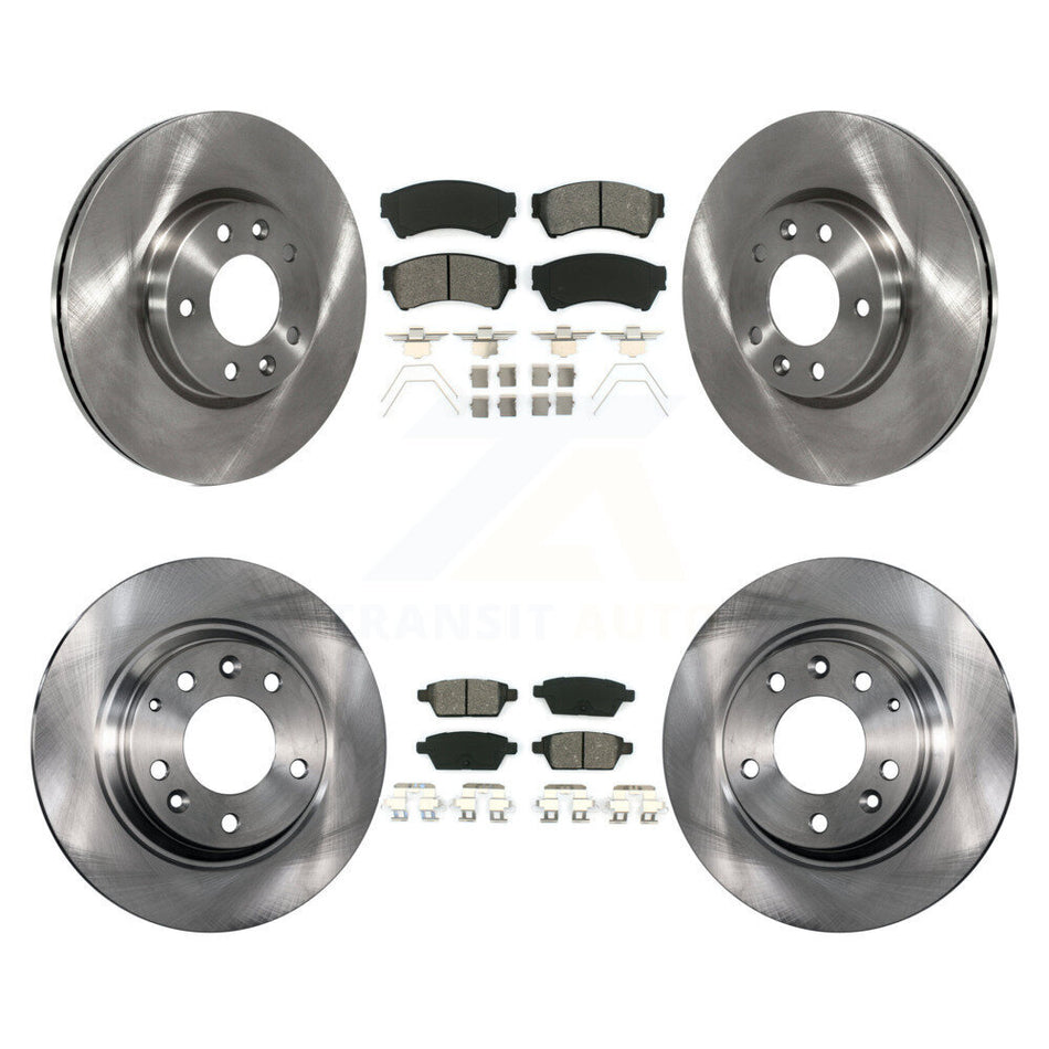 Front Rear Disc Brake Rotors And Semi-Metallic Pads Kit For Ford Fusion Mazda 6 Lincoln MKZ Mercury Milan Zephyr K8S-100912