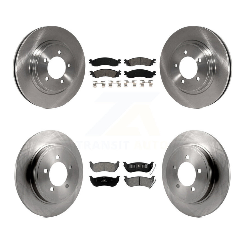 Front Rear Disc Brake Rotors And Semi-Metallic Pads Kit For Ford Explorer Sport Trac Mercury Mountaineer K8S-100913