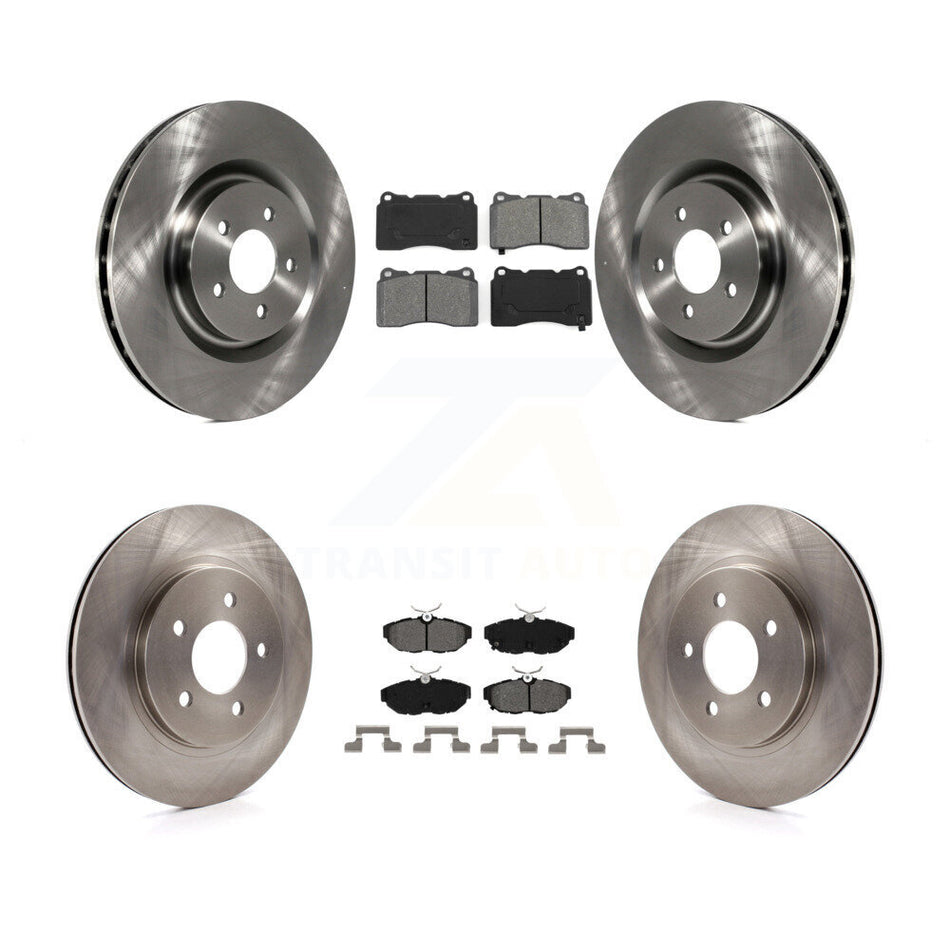 Front Rear Disc Brake Rotors And Semi-Metallic Pads Kit For Ford Mustang K8S-100915