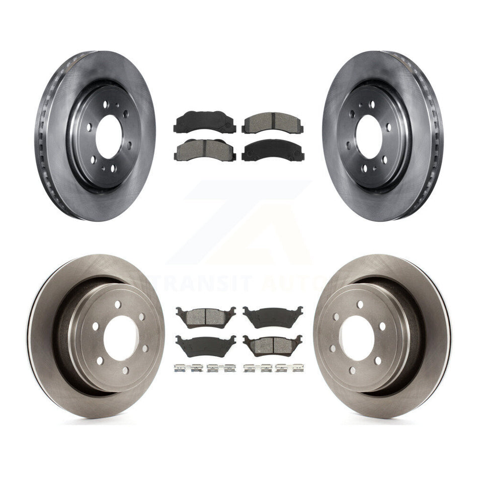 Front Rear Disc Brake Rotors And Semi-Metallic Pads Kit For Ford F-150 K8S-100919