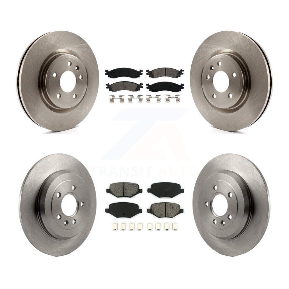 Front Rear Disc Brake Rotors And Semi-Metallic Pads Kit For 2010-2012 Ford Taurus SHO K8S-100927