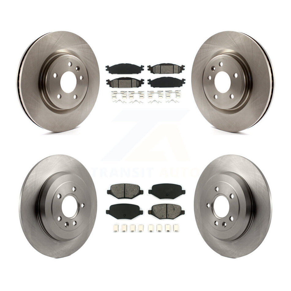 Front Rear Disc Brake Rotors And Semi-Metallic Pads Kit For Ford Explorer Taurus Flex Lincoln MKT MKS K8S-100929