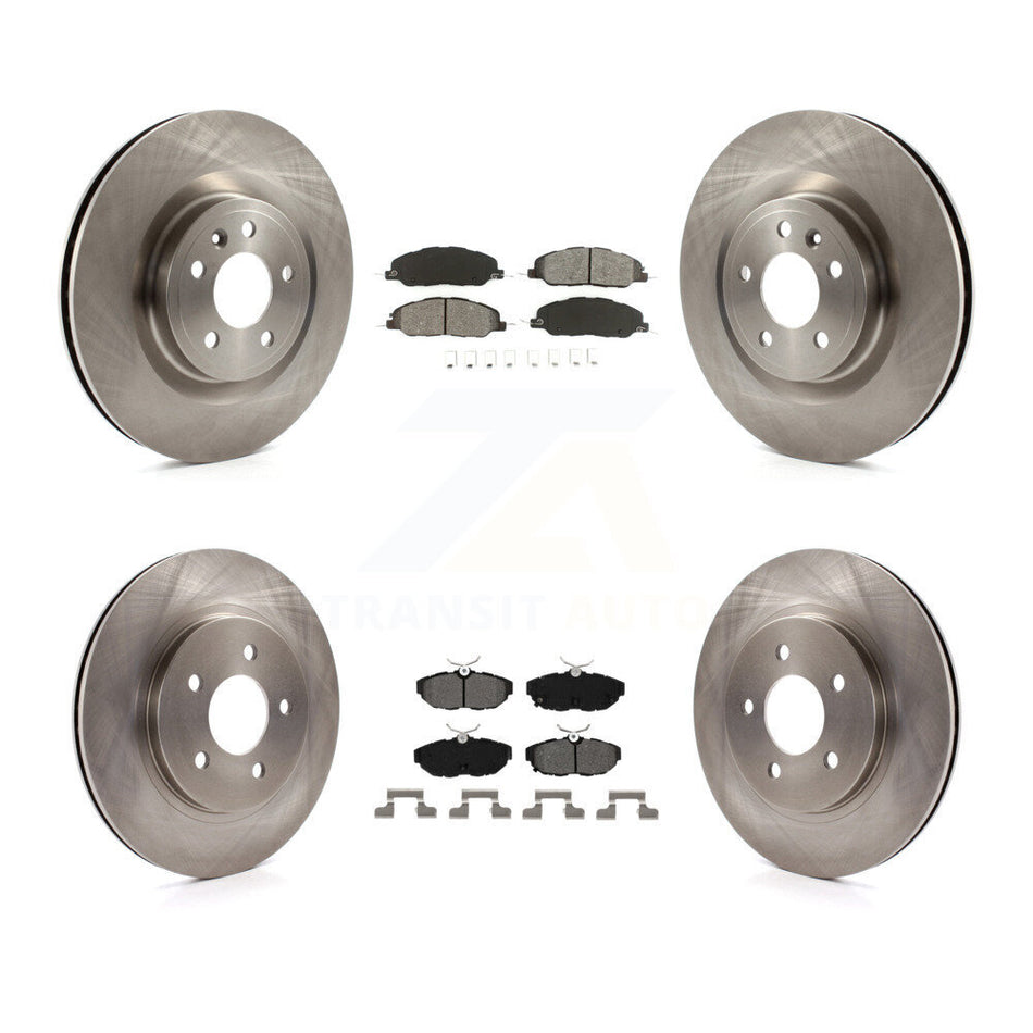 Front Rear Disc Brake Rotors And Semi-Metallic Pads Kit For Ford Mustang K8S-100934