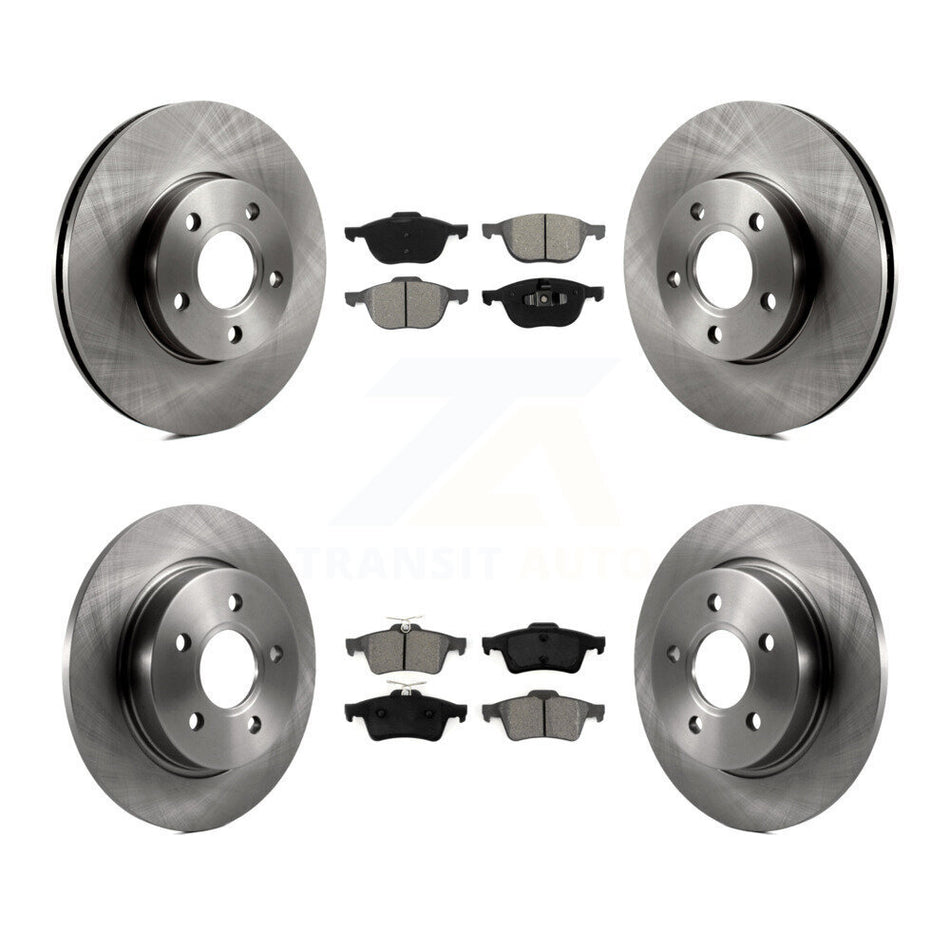 Front Rear Disc Brake Rotors And Semi-Metallic Pads Kit For Ford Focus K8S-100935