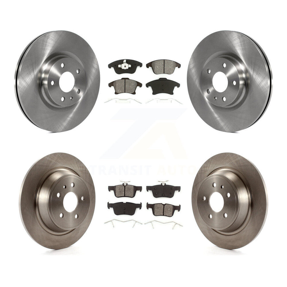 Front Rear Disc Brake Rotors And Semi-Metallic Pads Kit For Ford Fusion Lincoln MKZ K8S-100941