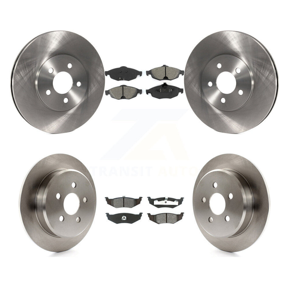 Front Rear Disc Brake Rotors And Semi-Metallic Pads Kit For Chrysler Sebring Dodge Stratus K8S-100954