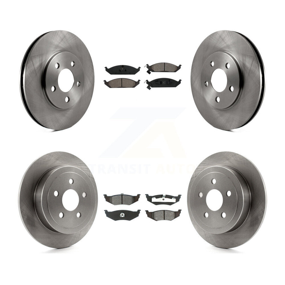 Front Rear Disc Brake Rotors And Semi-Metallic Pads Kit For Chrysler Sebring Dodge Stratus Cirrus Plymouth Breeze K8S-100955
