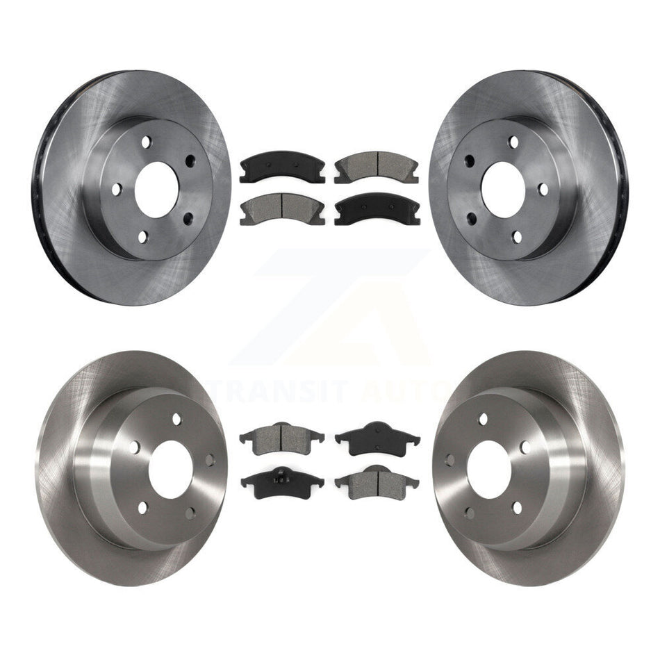 Front Rear Disc Brake Rotors And Semi-Metallic Pads Kit For Jeep Grand Cherokee K8S-100960