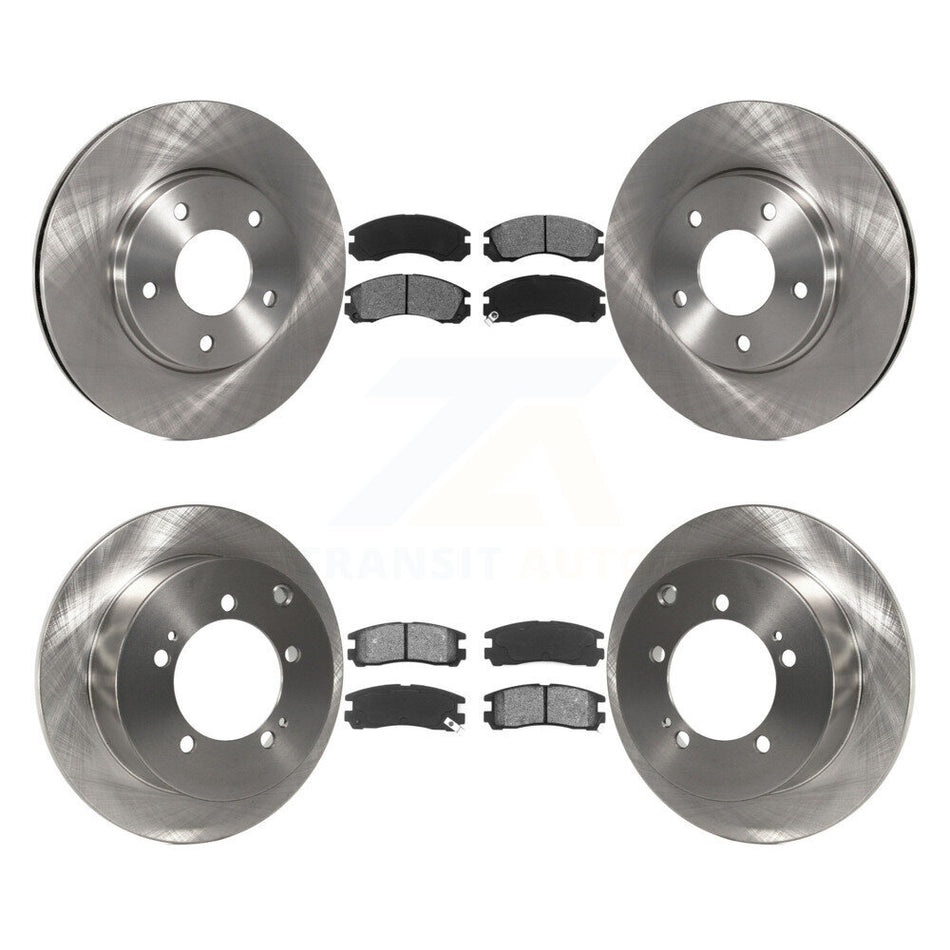 Front Rear Disc Brake Rotors And Semi-Metallic Pads Kit For 2000 Mitsubishi Eclipse 3.0L K8S-100963