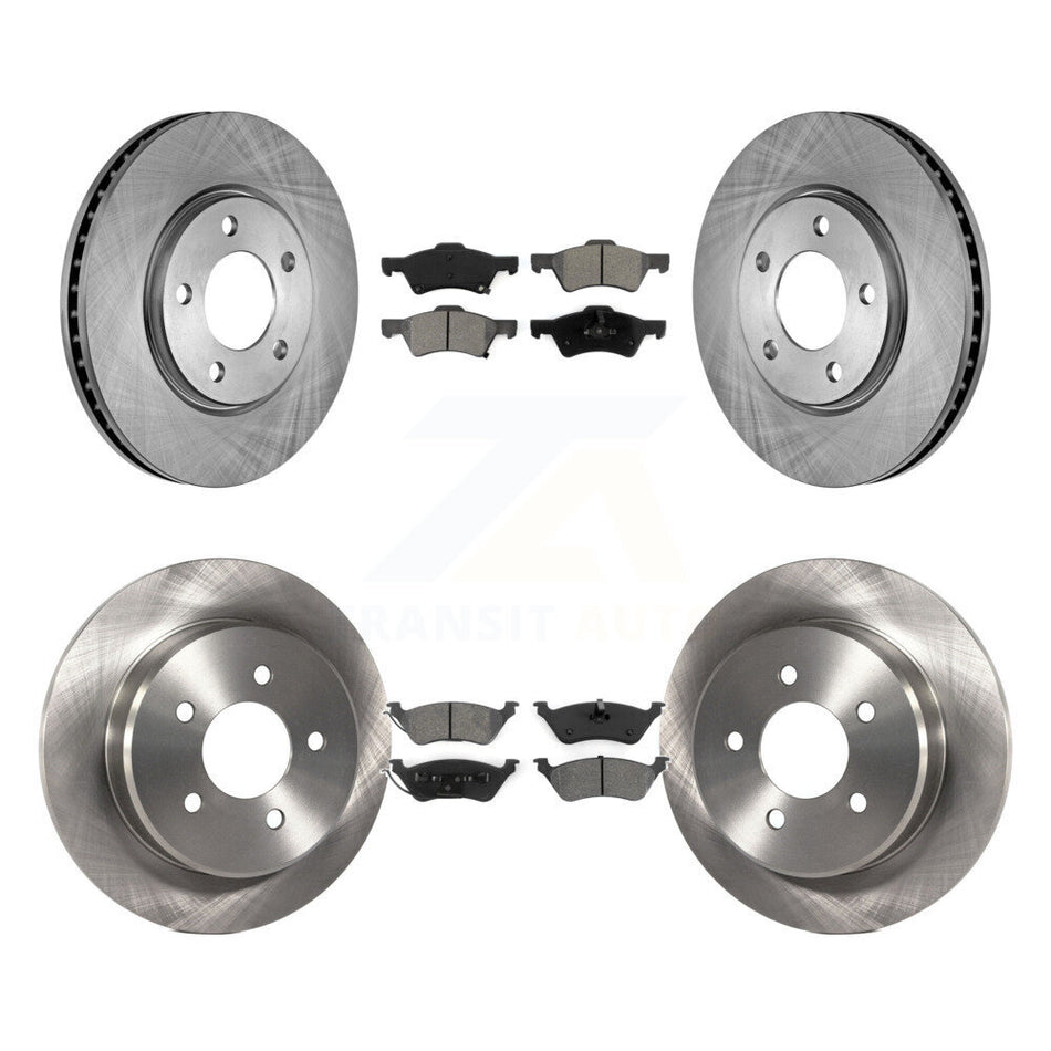 Front Rear Disc Brake Rotors And Semi-Metallic Pads Kit For Dodge Grand Caravan Chrysler Town & Country Voyager K8S-100974