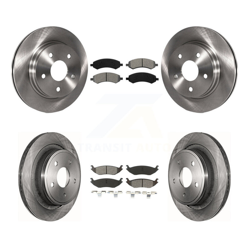 Front Rear Disc Brake Rotors And Semi-Metallic Pads Kit For Ram 1500 Dodge Classic Durango Chrysler Aspen K8S-100975