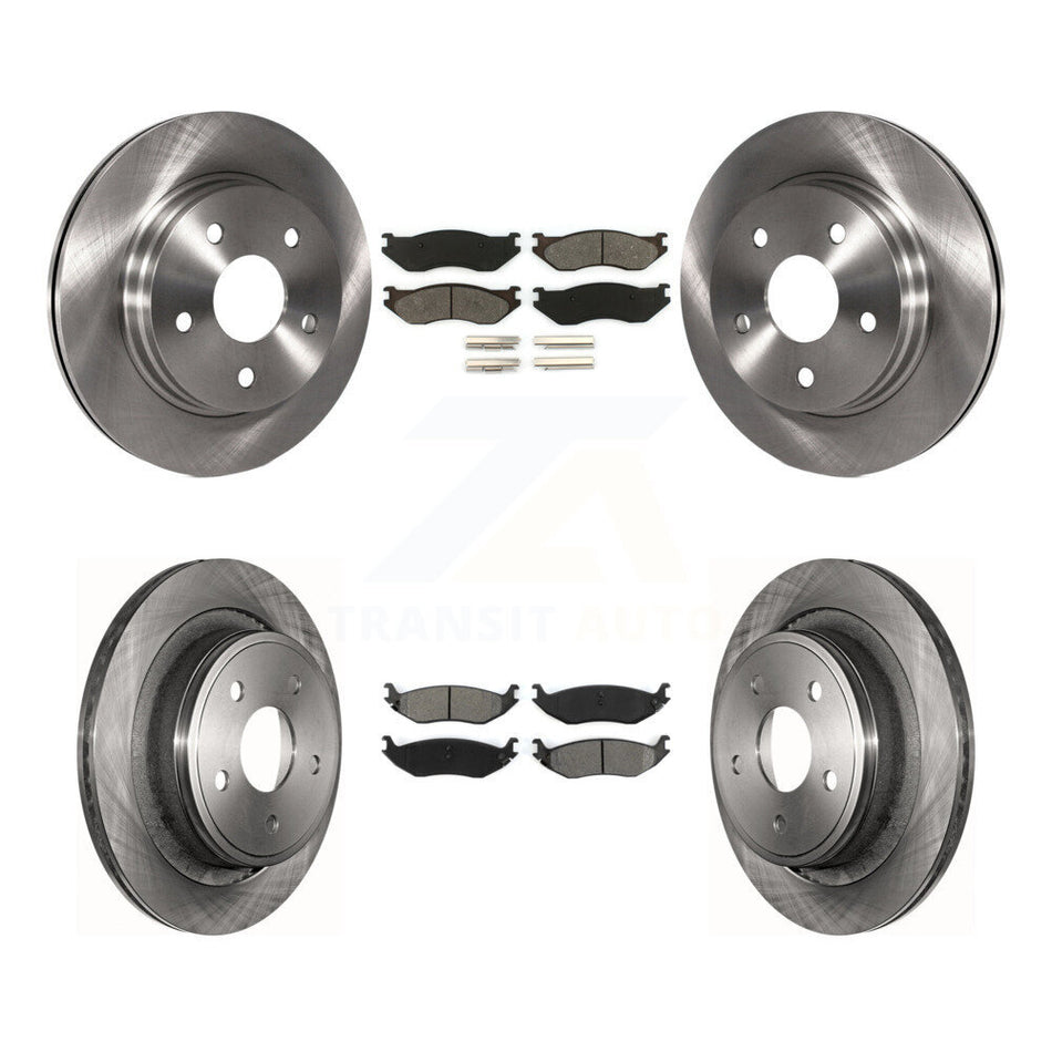 Front Rear Disc Brake Rotors And Semi-Metallic Pads Kit For Dodge Ram 1500 K8S-100976