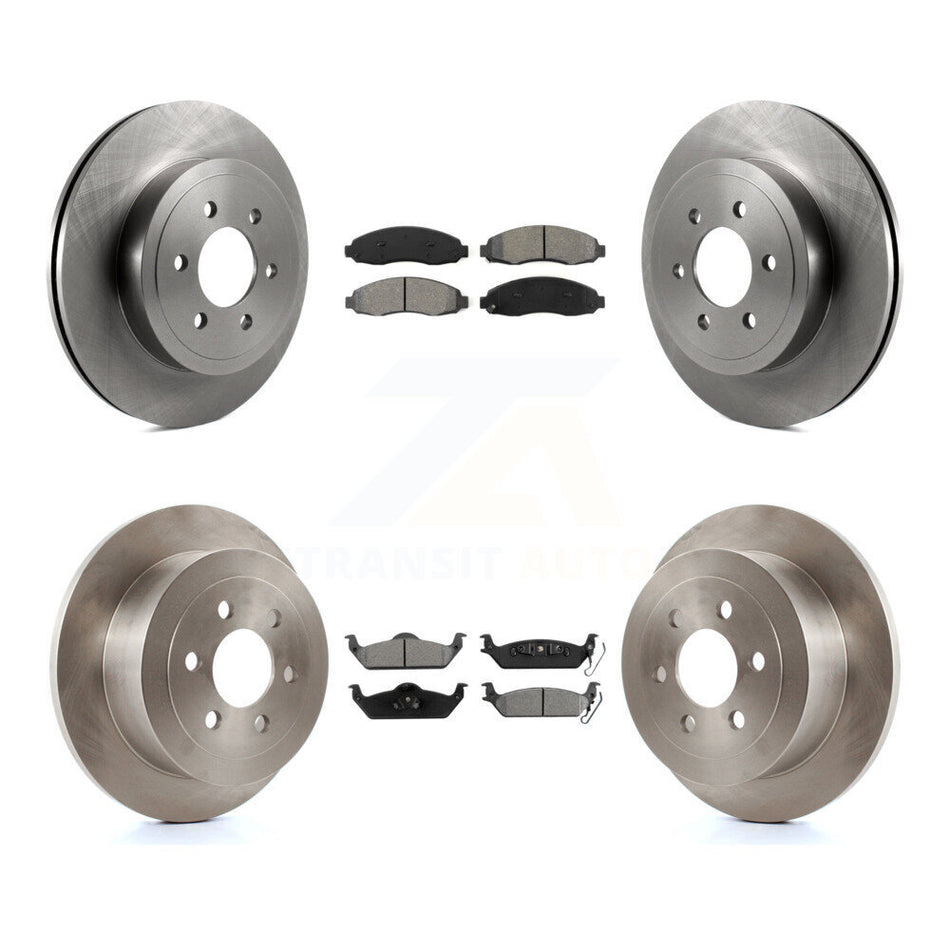 Front Rear Disc Brake Rotors And Semi-Metallic Pads Kit For 2003-2004 Dodge Dakota K8S-100983