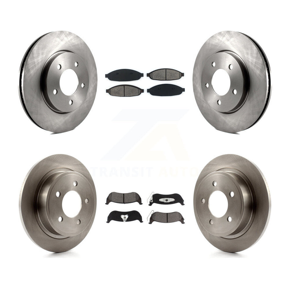 Front Rear Disc Brake Rotors And Semi-Metallic Pads Kit For 2004-2008 Chrysler Pacifica K8S-100984