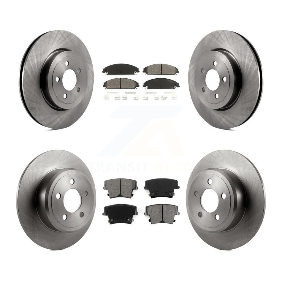 Front Rear Disc Brake Rotors And Semi-Metallic Pads Kit For 2005-2006 Chrysler 300 AWD with 3.5L K8S-100987