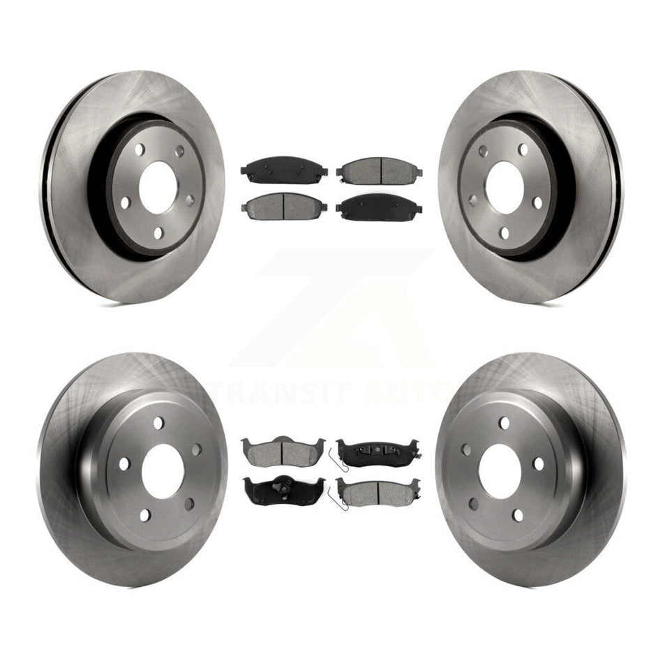 Front Rear Disc Brake Rotors And Semi-Metallic Pads Kit For Jeep Grand Cherokee Commander K8S-100990